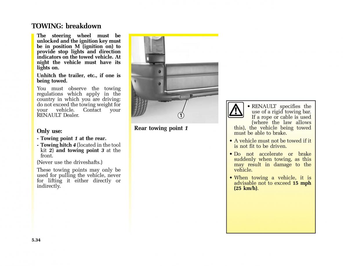 Renault Master II 2 owners manual / page 163