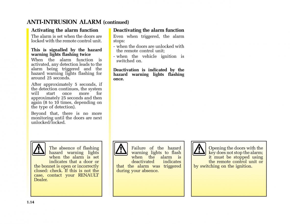 Renault Master II 2 owners manual / page 19