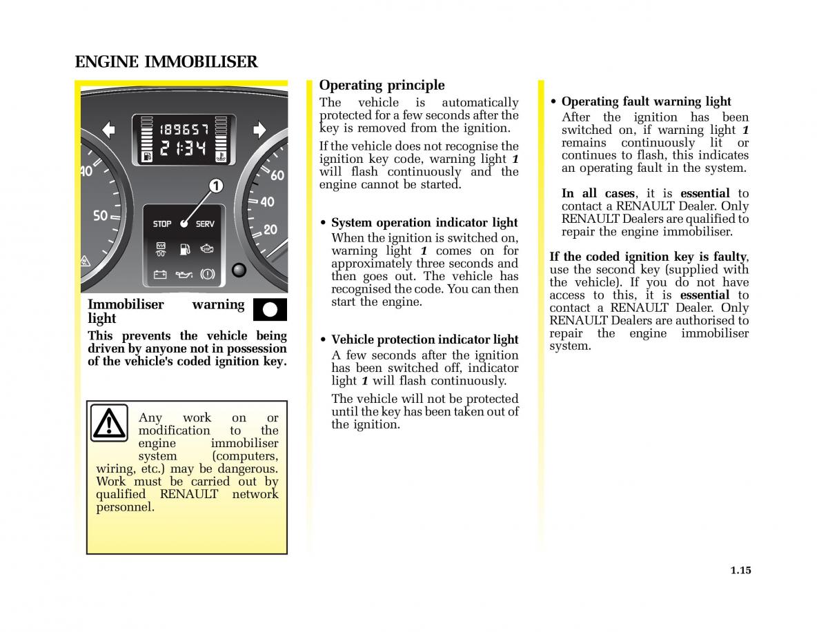 Renault Master II 2 owners manual / page 20