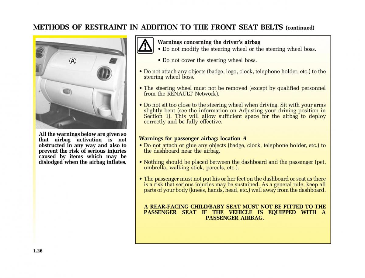 Renault Master II 2 owners manual / page 31