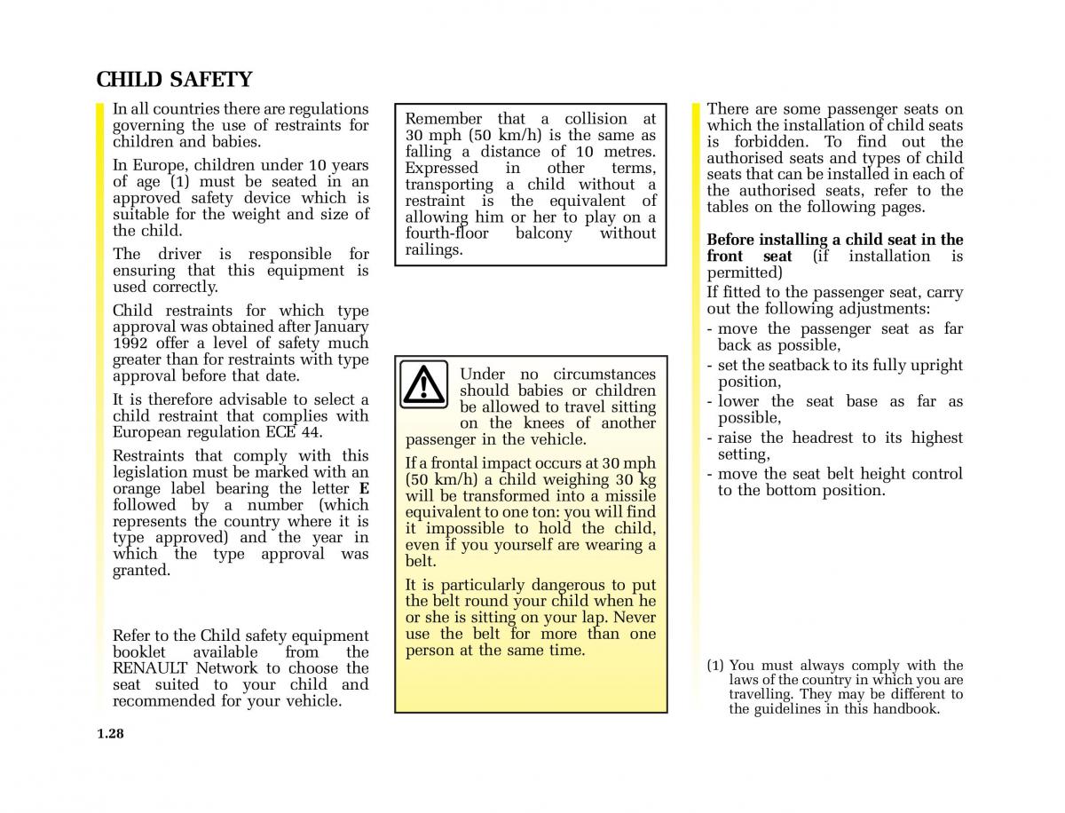 Renault Master II 2 owners manual / page 33