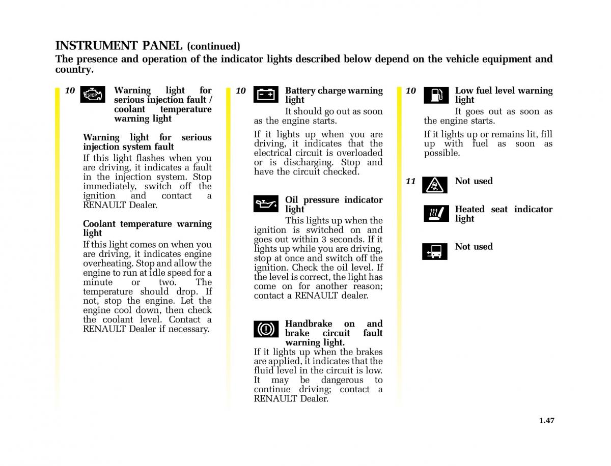 Renault Master II 2 owners manual / page 52