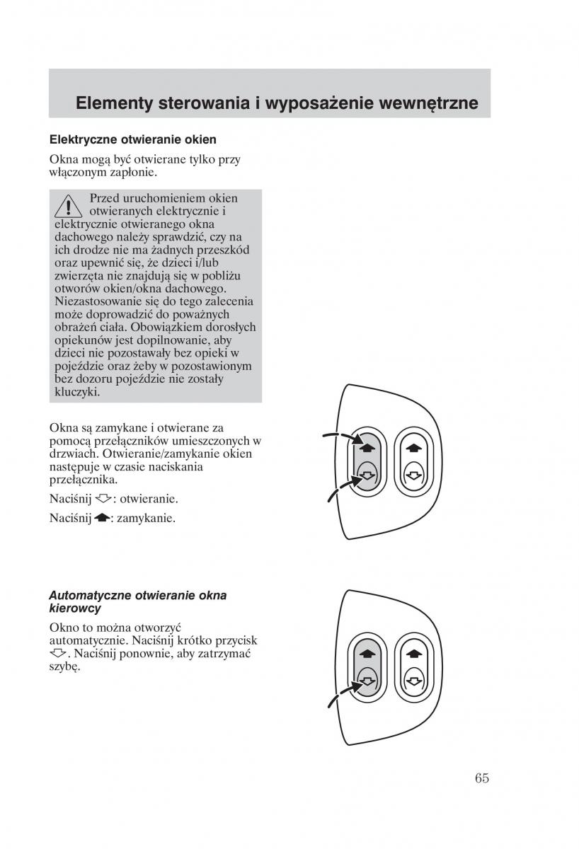 Ford Transit VI 6 instrukcja obslugi / page 67