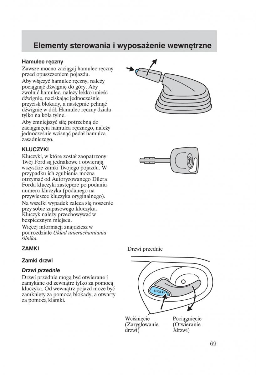 Ford Transit VI 6 instrukcja obslugi / page 71