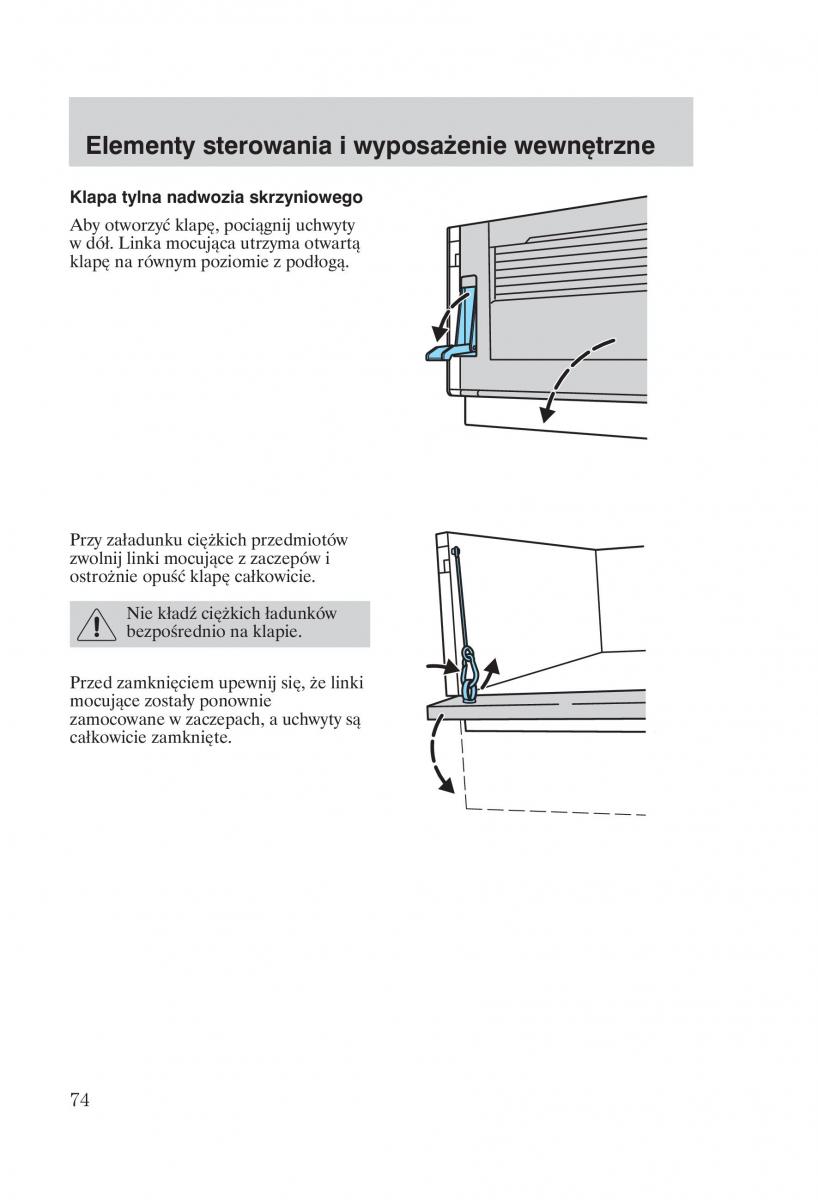 Ford Transit VI 6 instrukcja obslugi / page 76