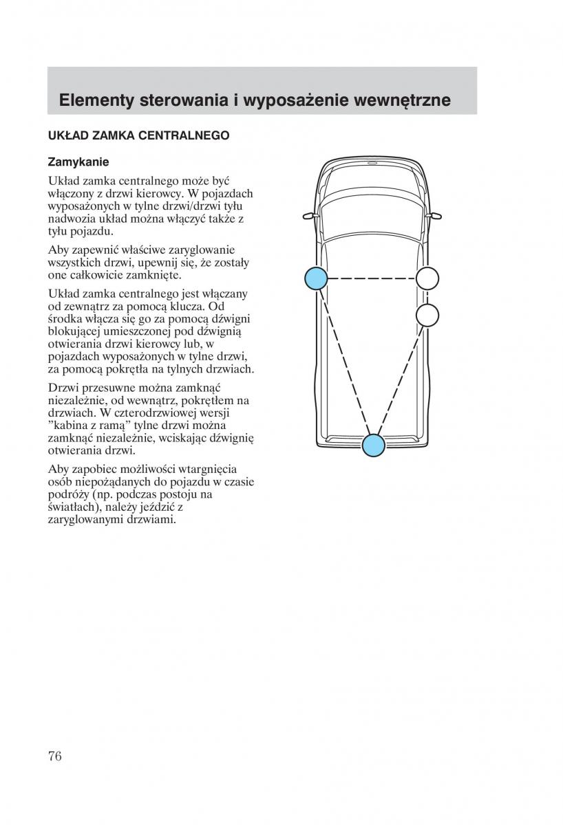 Ford Transit VI 6 instrukcja obslugi / page 78