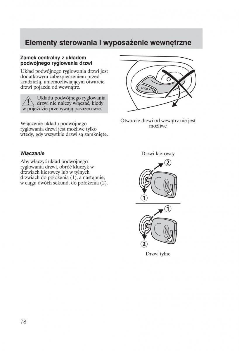 Ford Transit VI 6 instrukcja obslugi / page 80