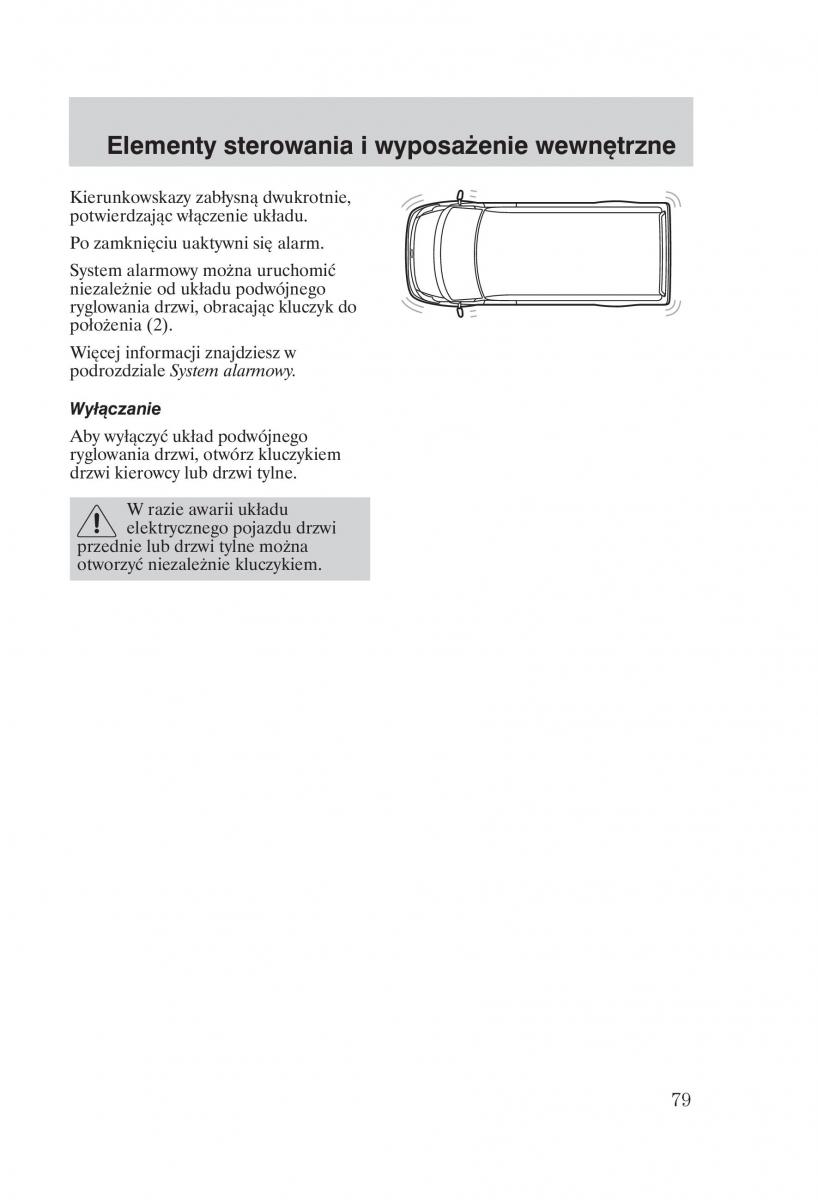 Ford Transit VI 6 instrukcja obslugi / page 81