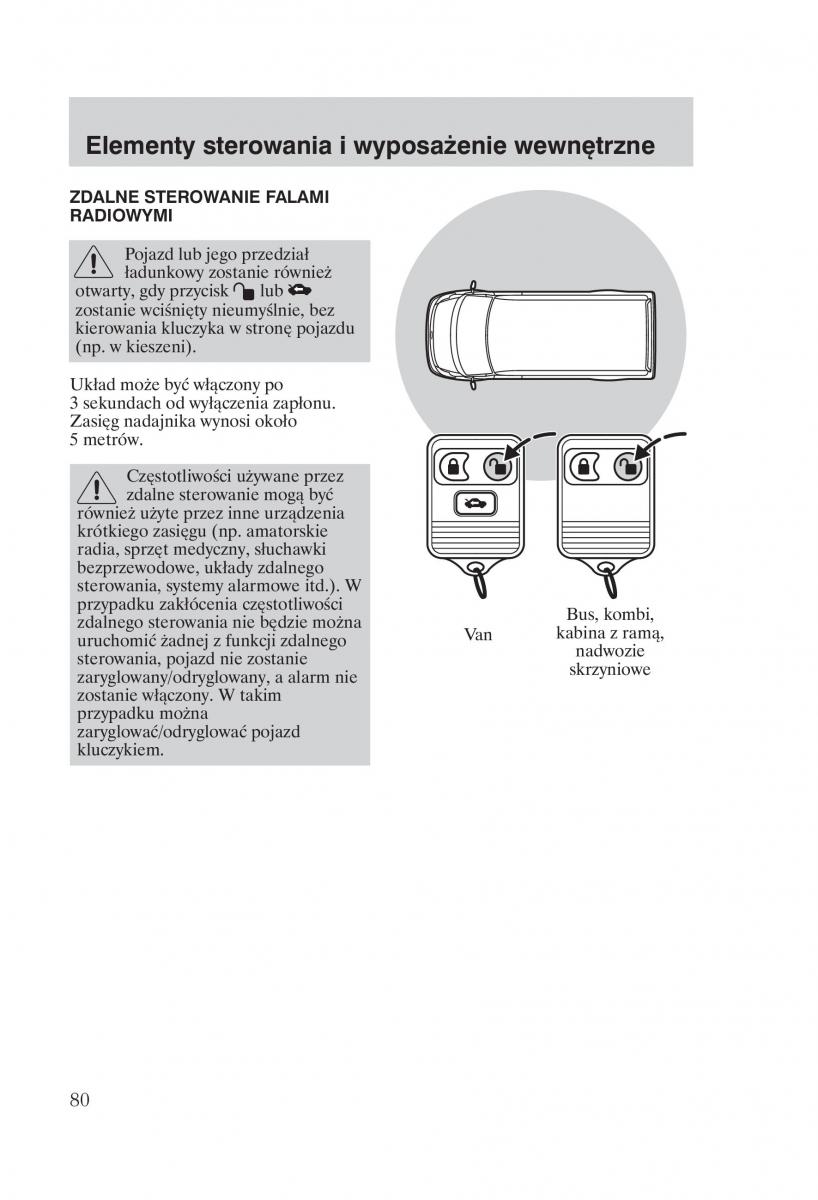 Ford Transit VI 6 instrukcja obslugi / page 82