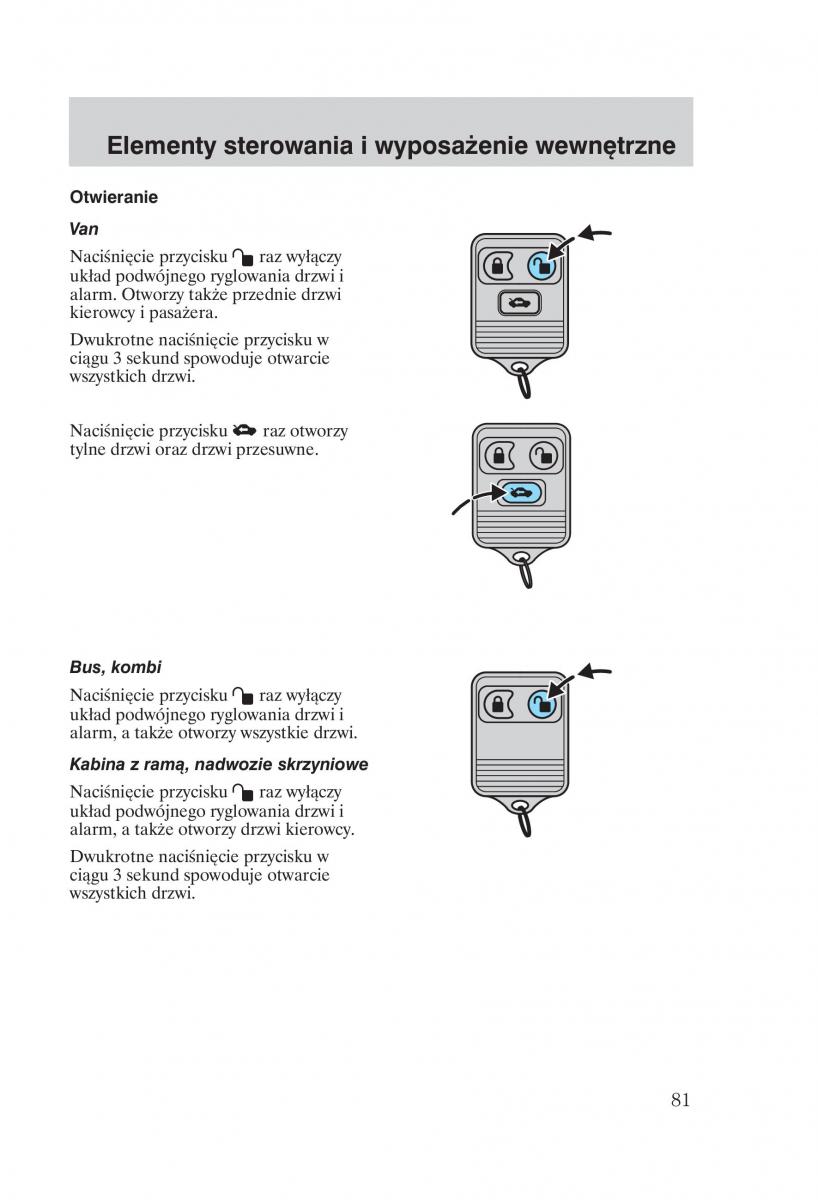 Ford Transit VI 6 instrukcja obslugi / page 83