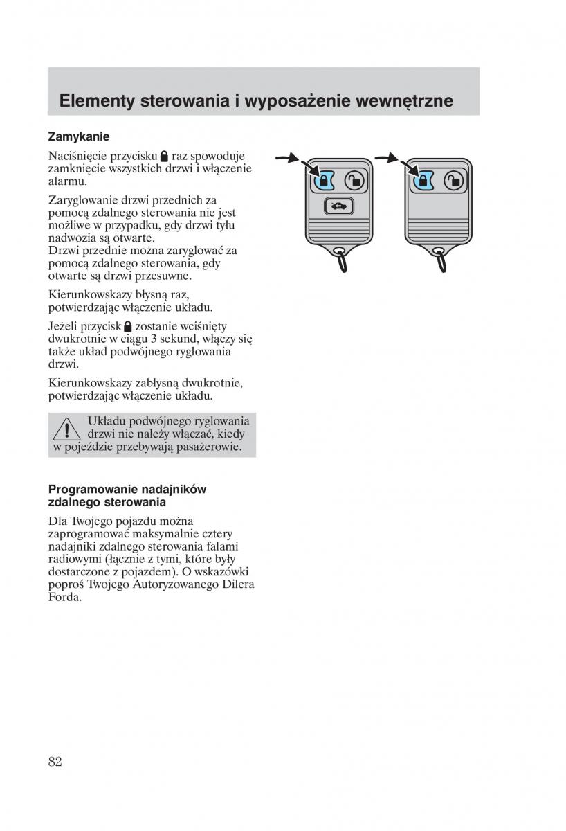 Ford Transit VI 6 instrukcja obslugi / page 84