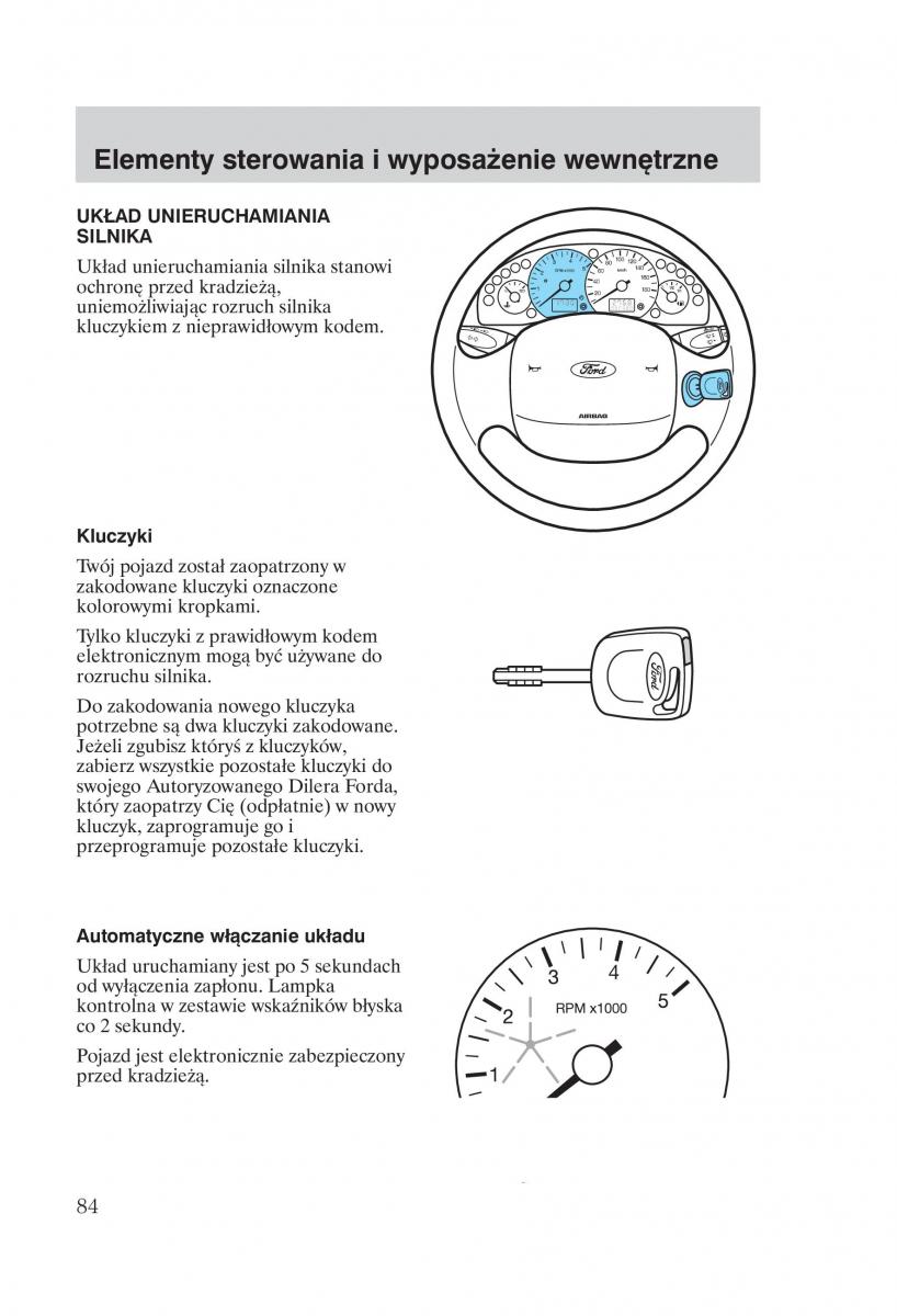 Ford Transit VI 6 instrukcja obslugi / page 86