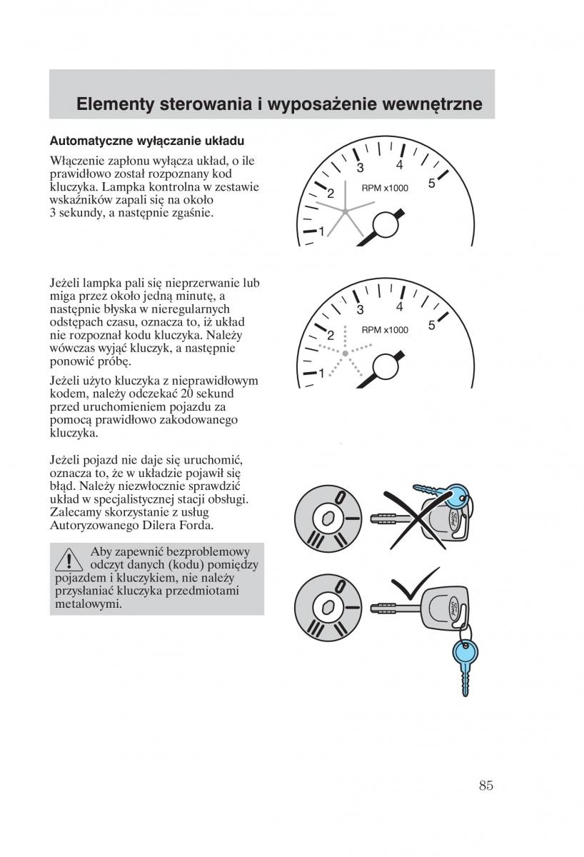 Ford Transit VI 6 instrukcja obslugi / page 87