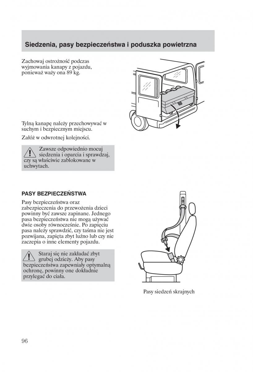 Ford Transit VI 6 instrukcja obslugi / page 98