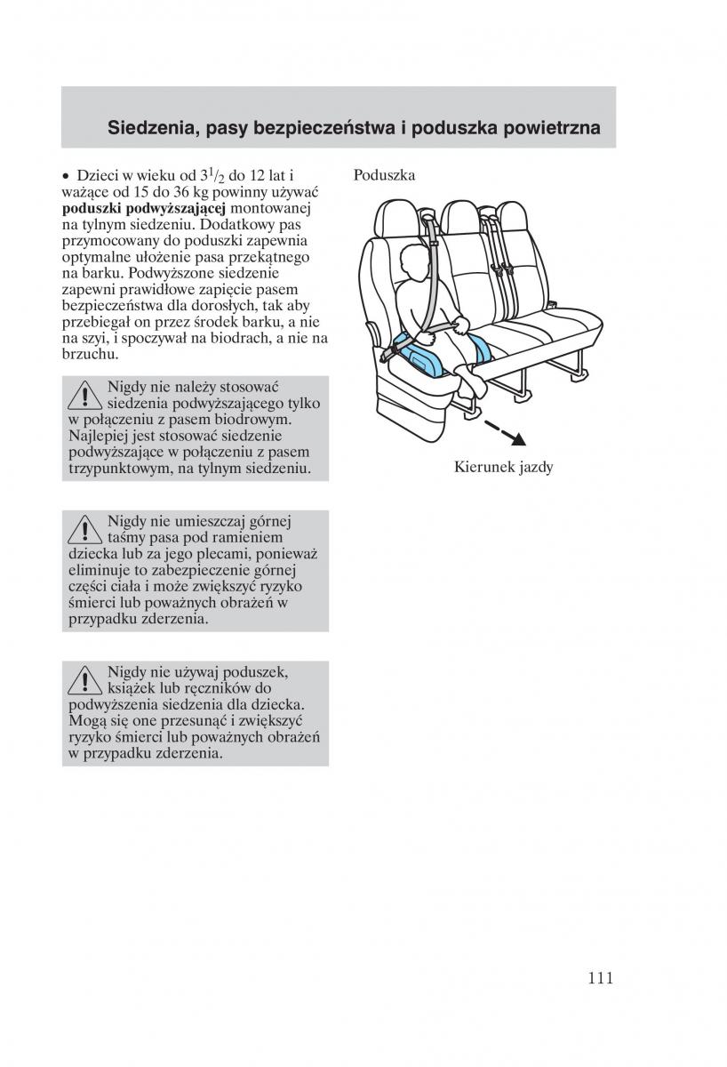 Ford Transit VI 6 instrukcja obslugi / page 113