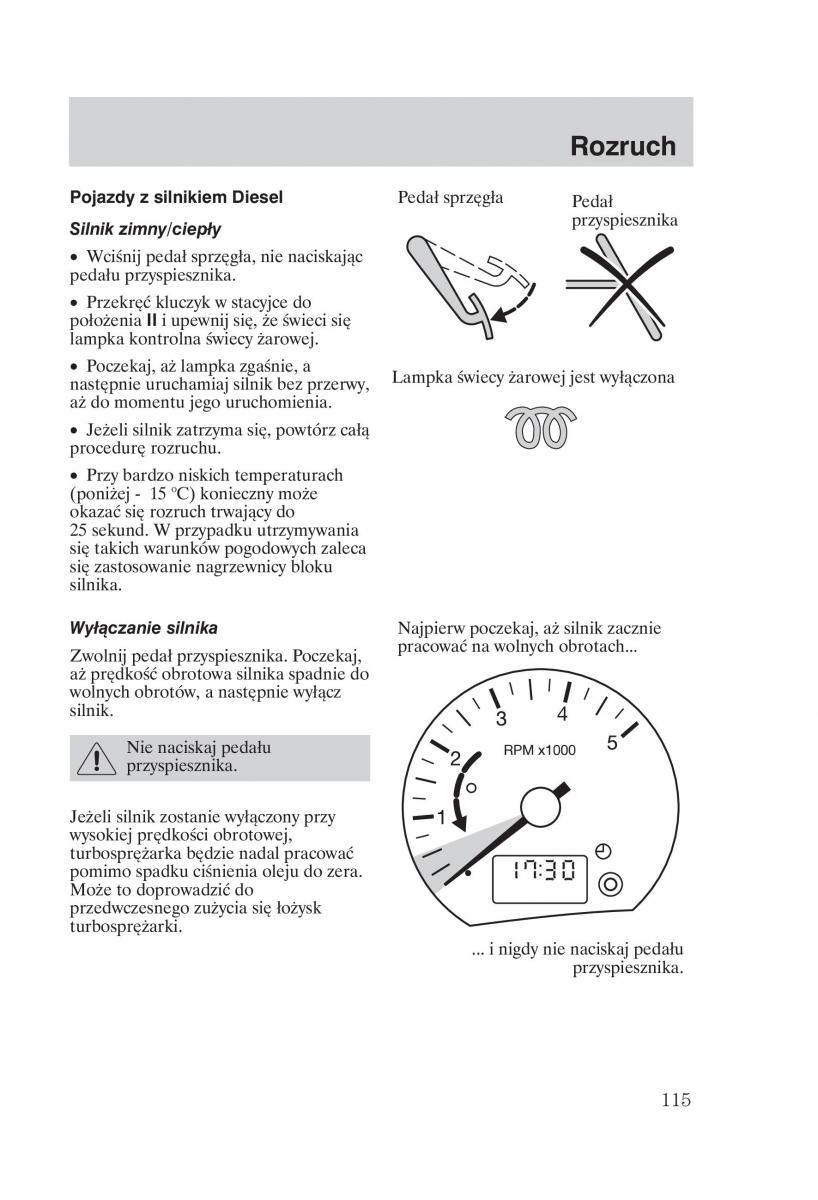 Ford Transit VI 6 instrukcja obslugi / page 117