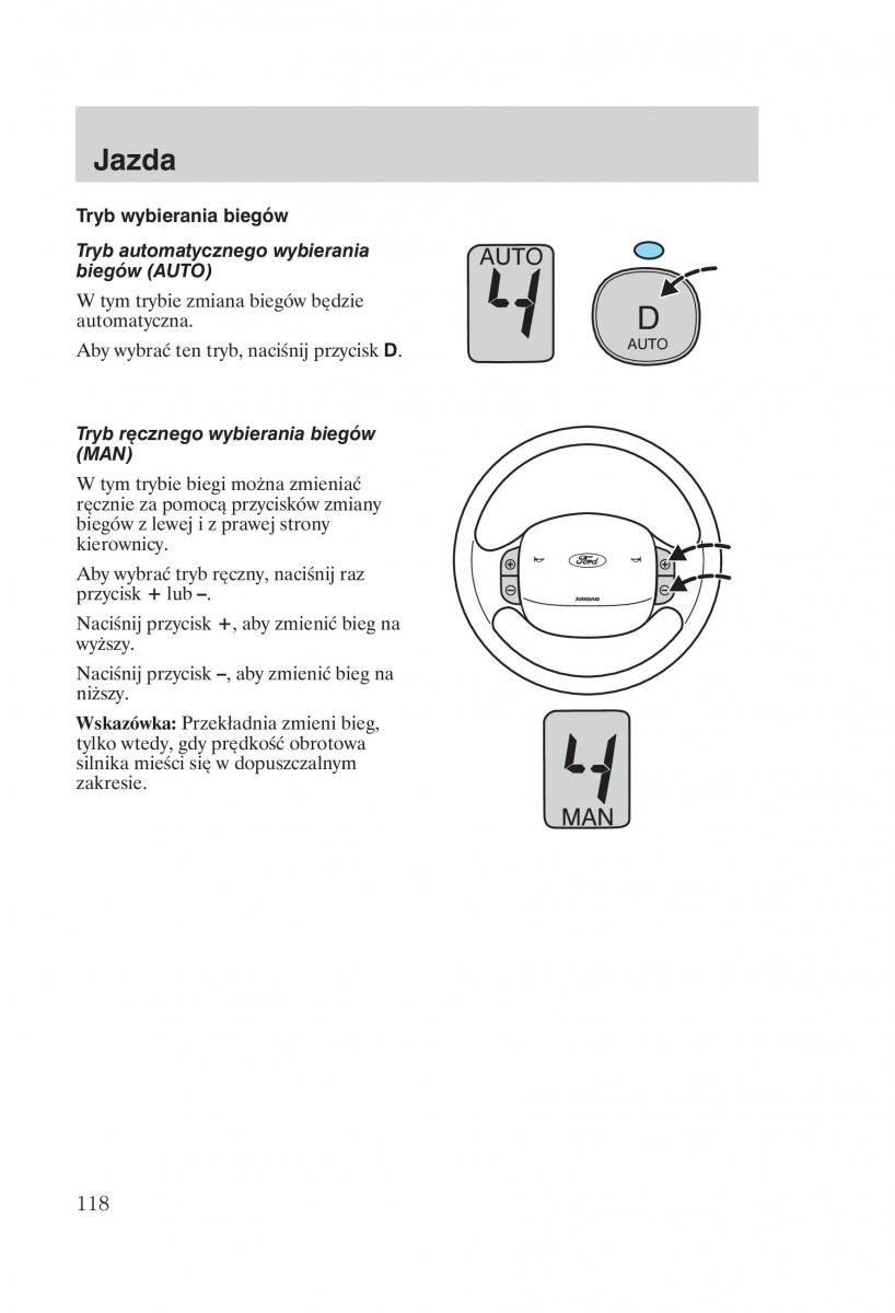 Ford Transit VI 6 instrukcja obslugi / page 120