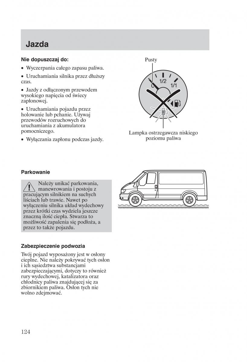 Ford Transit VI 6 instrukcja obslugi / page 126