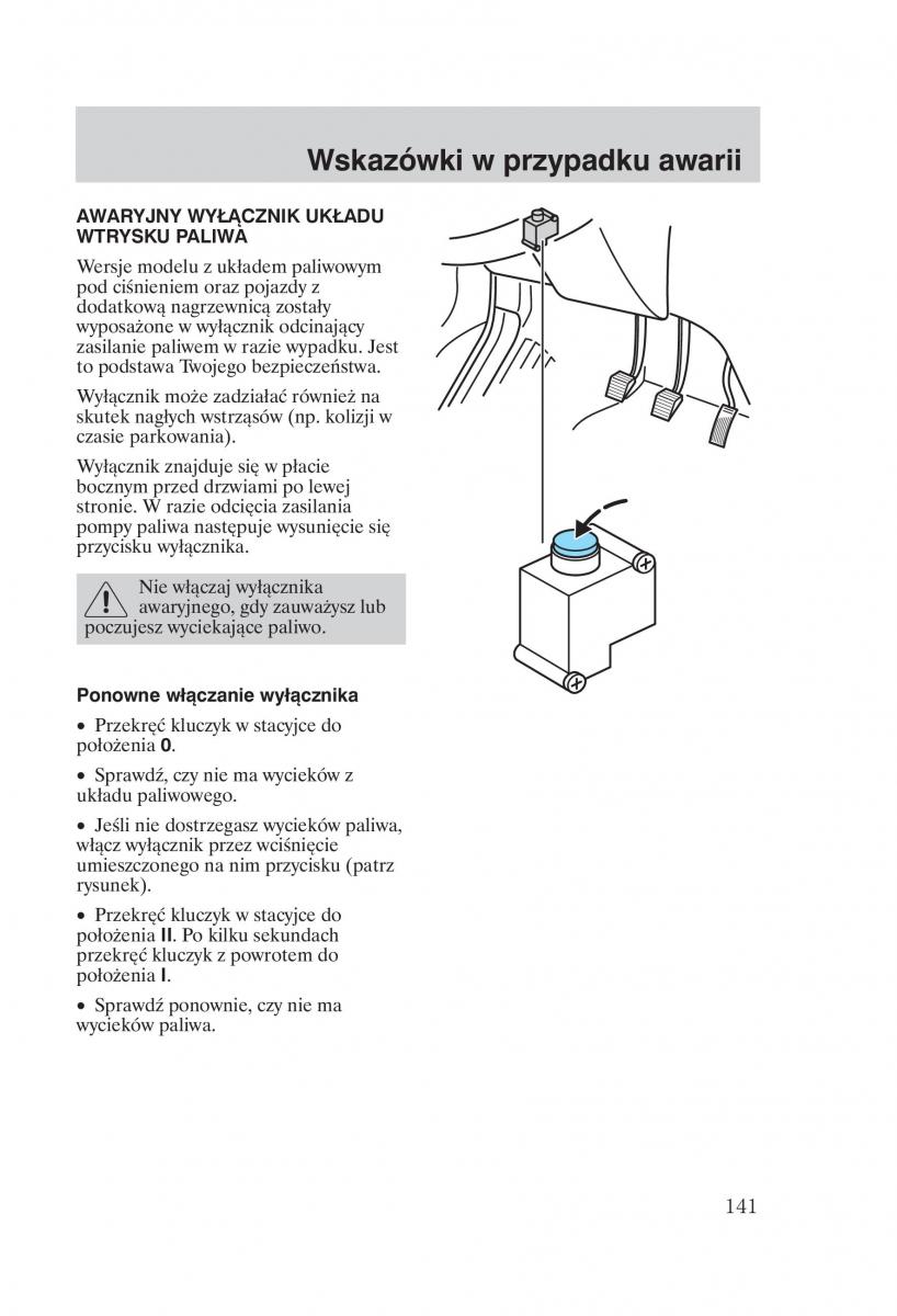 Ford Transit VI 6 instrukcja obslugi / page 143