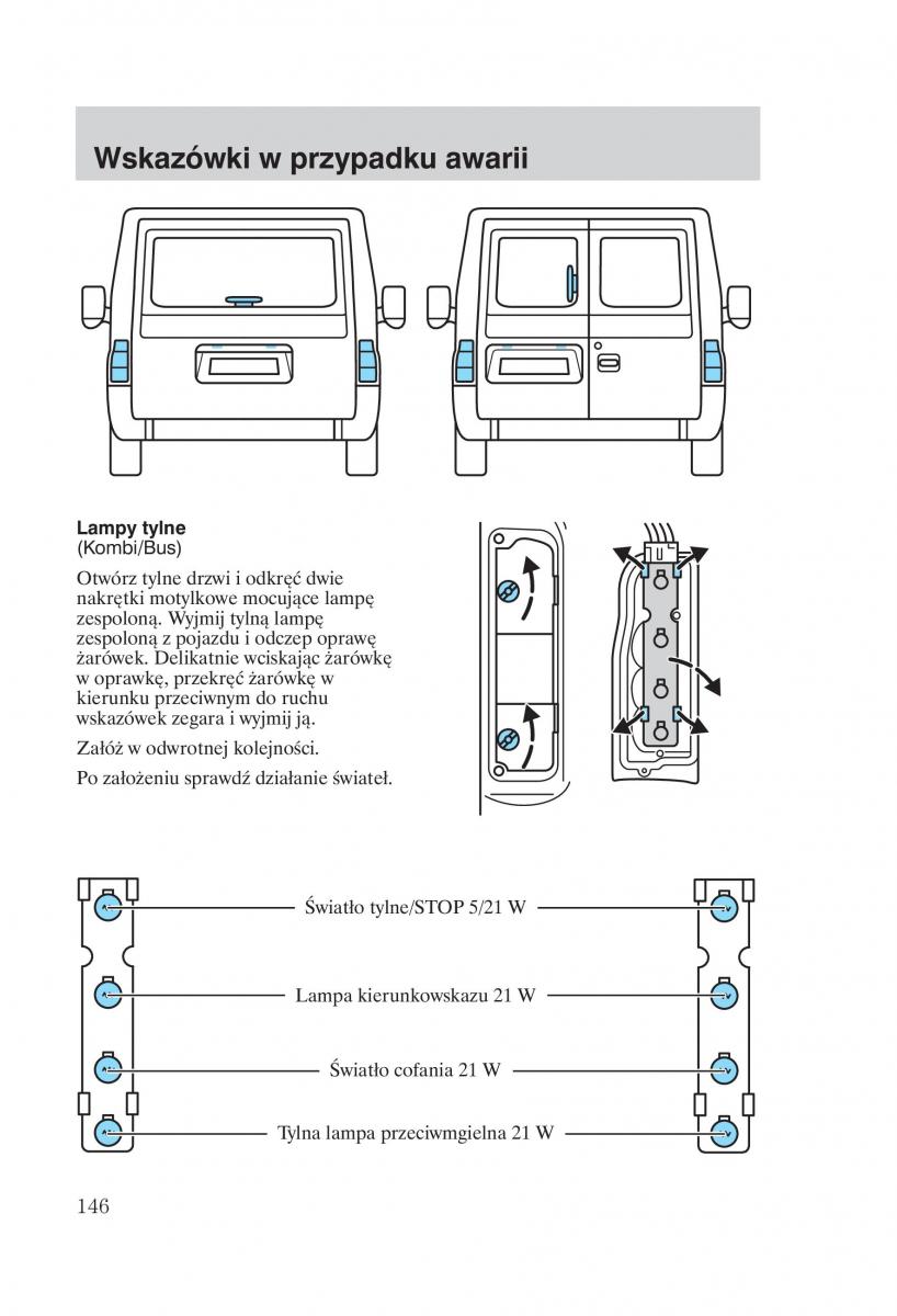 Ford Transit VI 6 instrukcja obslugi / page 148