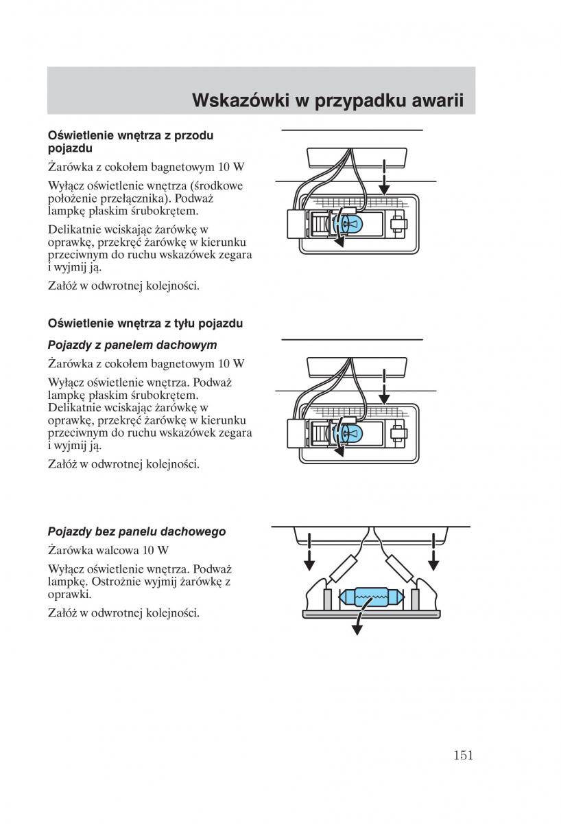 Ford Transit VI 6 instrukcja obslugi / page 153