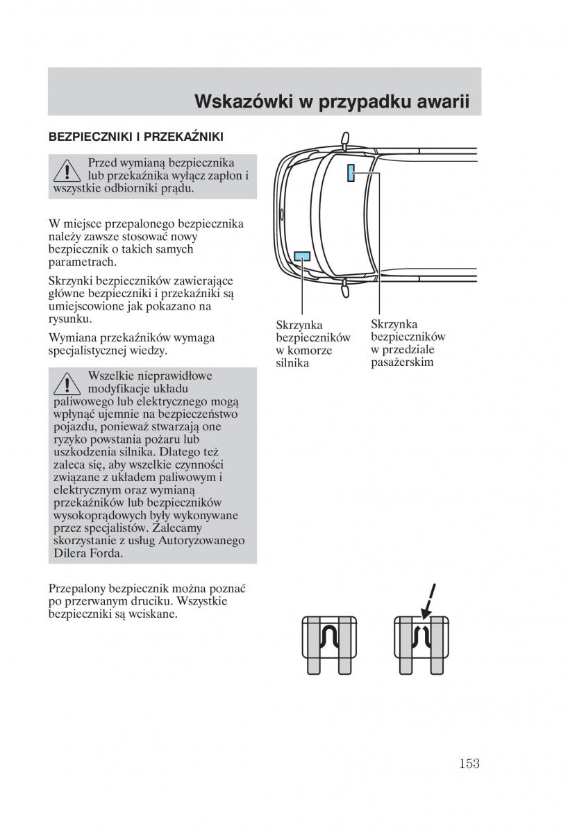 Ford Transit VI 6 instrukcja obslugi / page 155