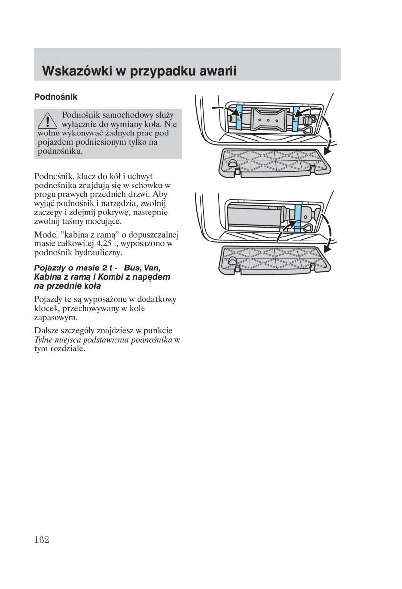 Ford Transit VI 6 instrukcja obslugi / page 164