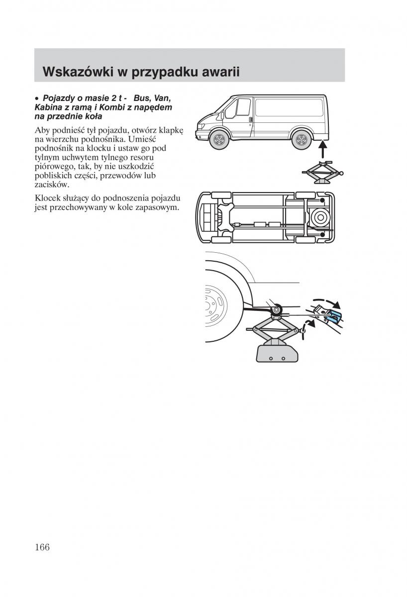 Ford Transit VI 6 instrukcja obslugi / page 168