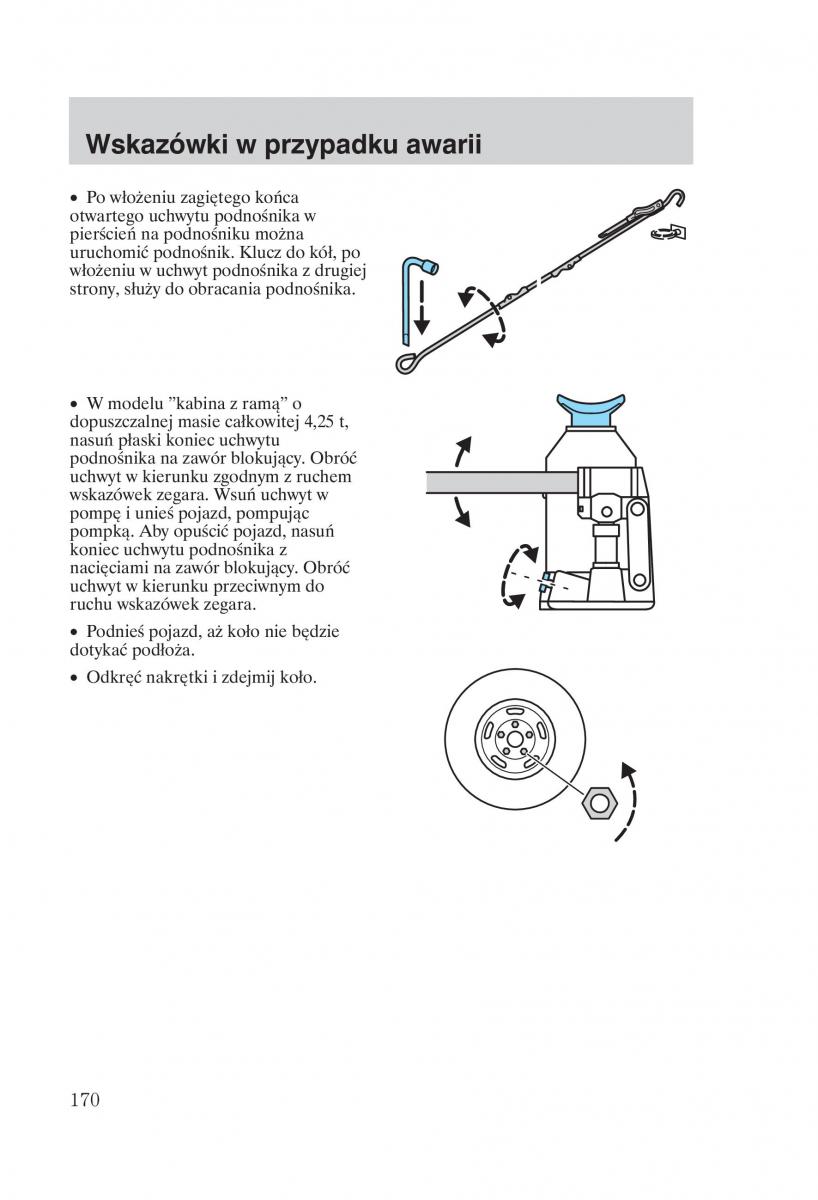 Ford Transit VI 6 instrukcja obslugi / page 172