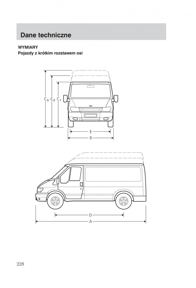 Ford Transit VI 6 instrukcja obslugi / page 230