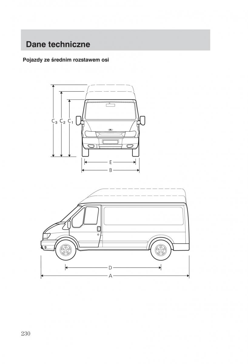 Ford Transit VI 6 instrukcja obslugi / page 232