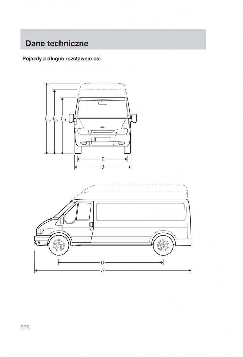 Ford Transit VI 6 instrukcja obslugi / page 234