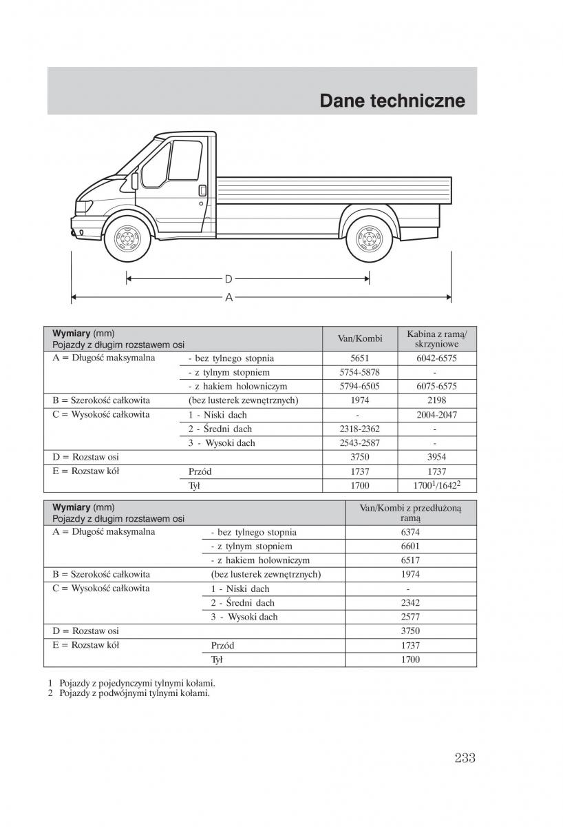 Ford Transit VI 6 instrukcja obslugi / page 235