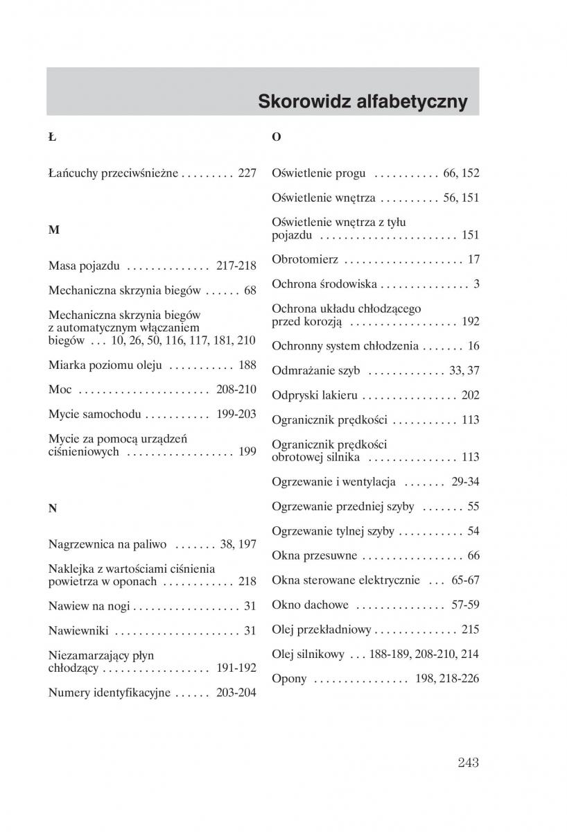 Ford Transit VI 6 instrukcja obslugi / page 245