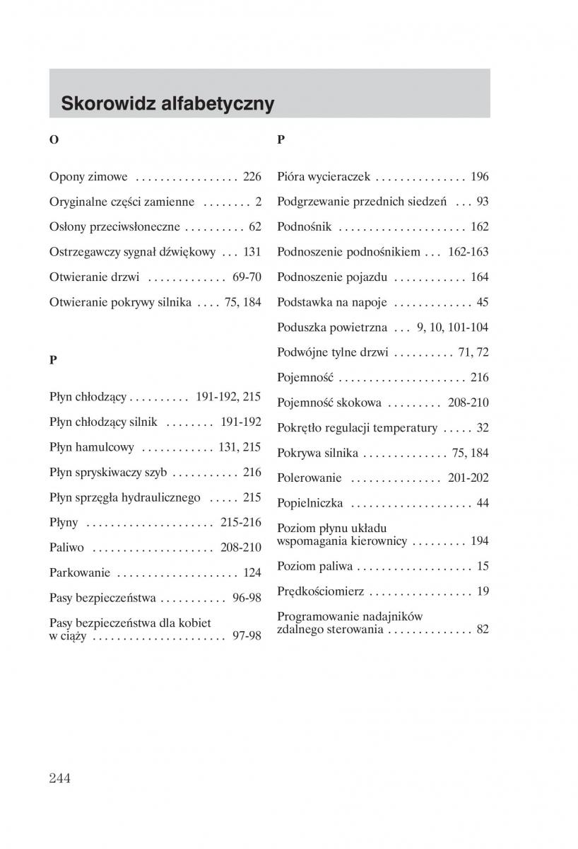 Ford Transit VI 6 instrukcja obslugi / page 246