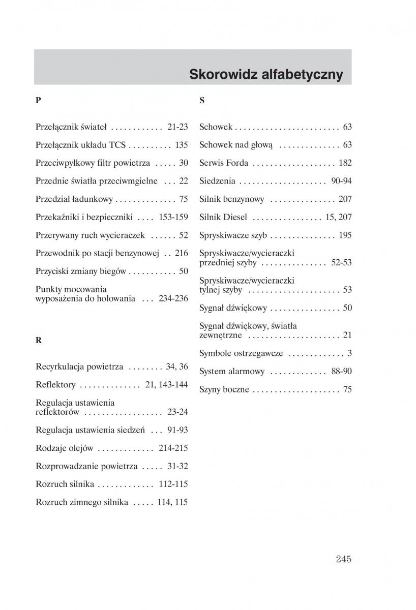 Ford Transit VI 6 instrukcja obslugi / page 247