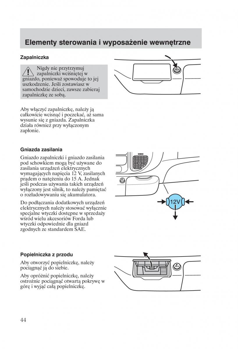 Ford Transit VI 6 instrukcja obslugi / page 46