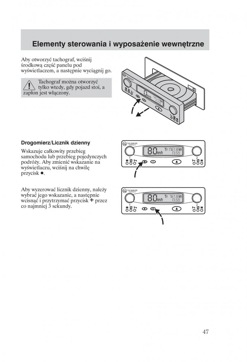 Ford Transit VI 6 instrukcja obslugi / page 49