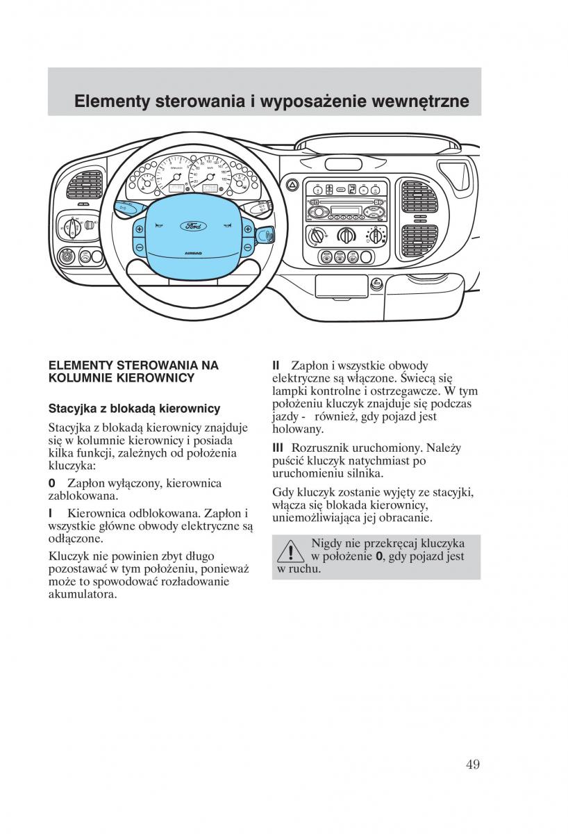 Ford Transit VI 6 instrukcja obslugi / page 51