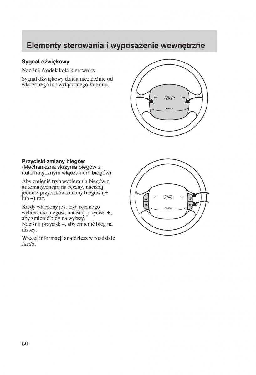 Ford Transit VI 6 instrukcja obslugi / page 52