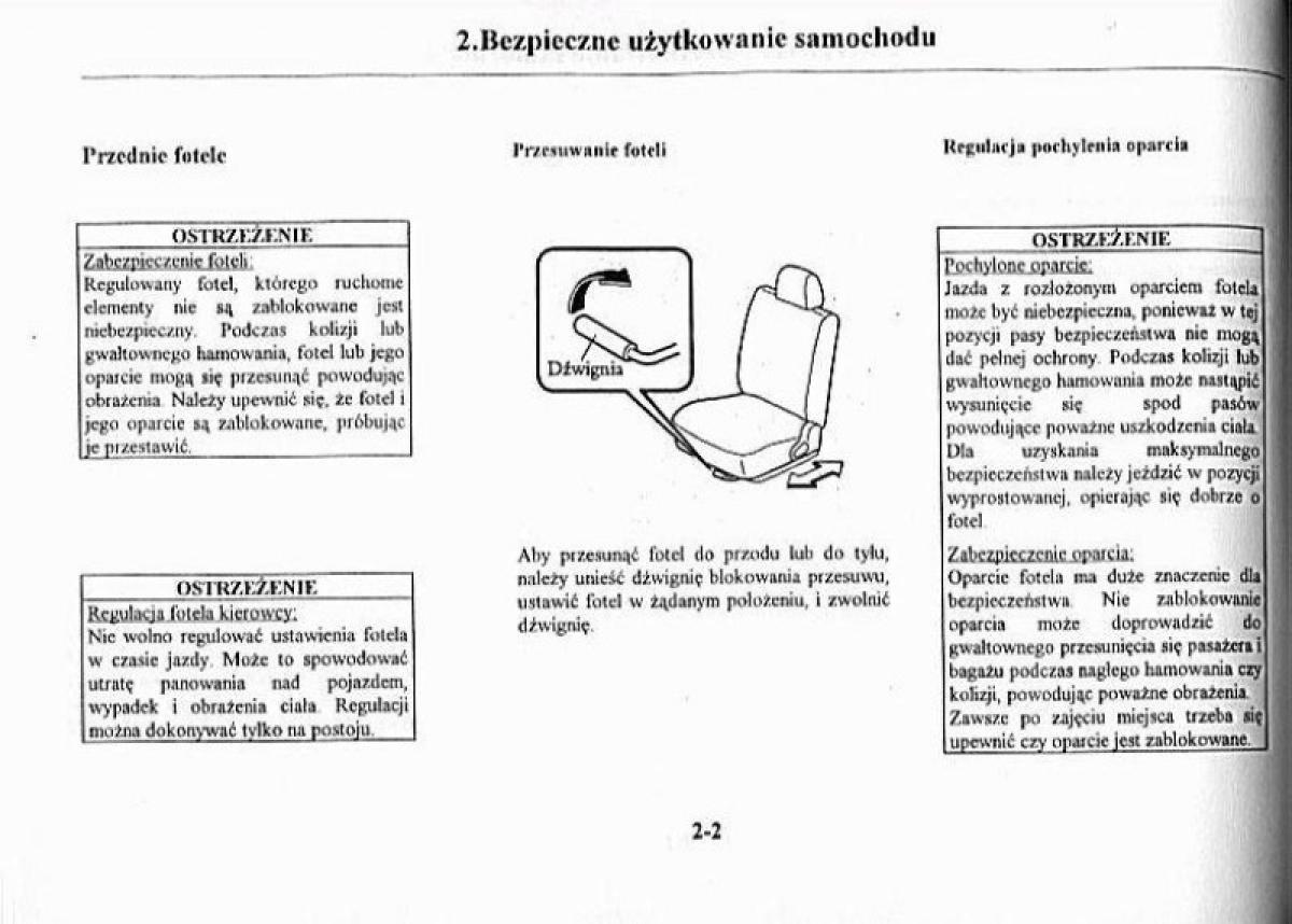 Mazda Premacy I 1 instrukcja obslugi / page 7