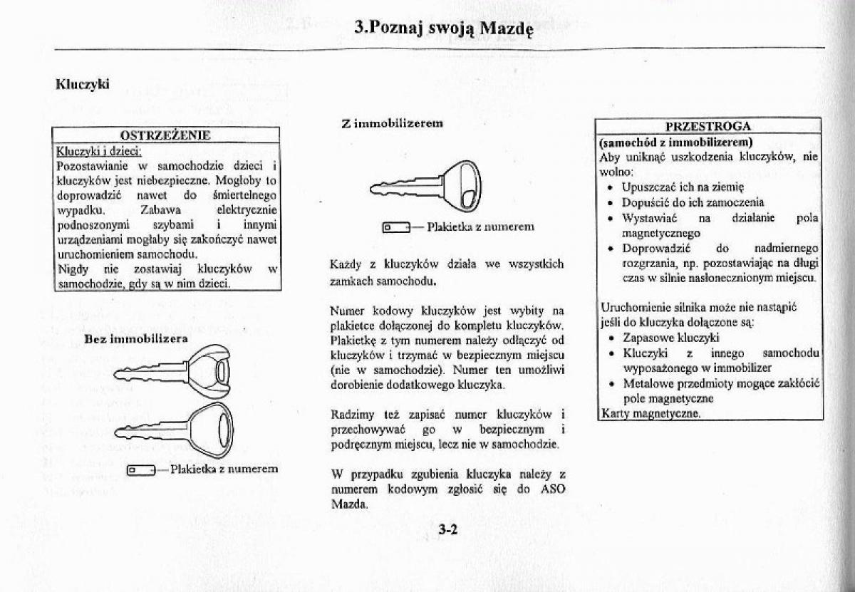 Mazda Premacy I 1 instrukcja obslugi / page 71