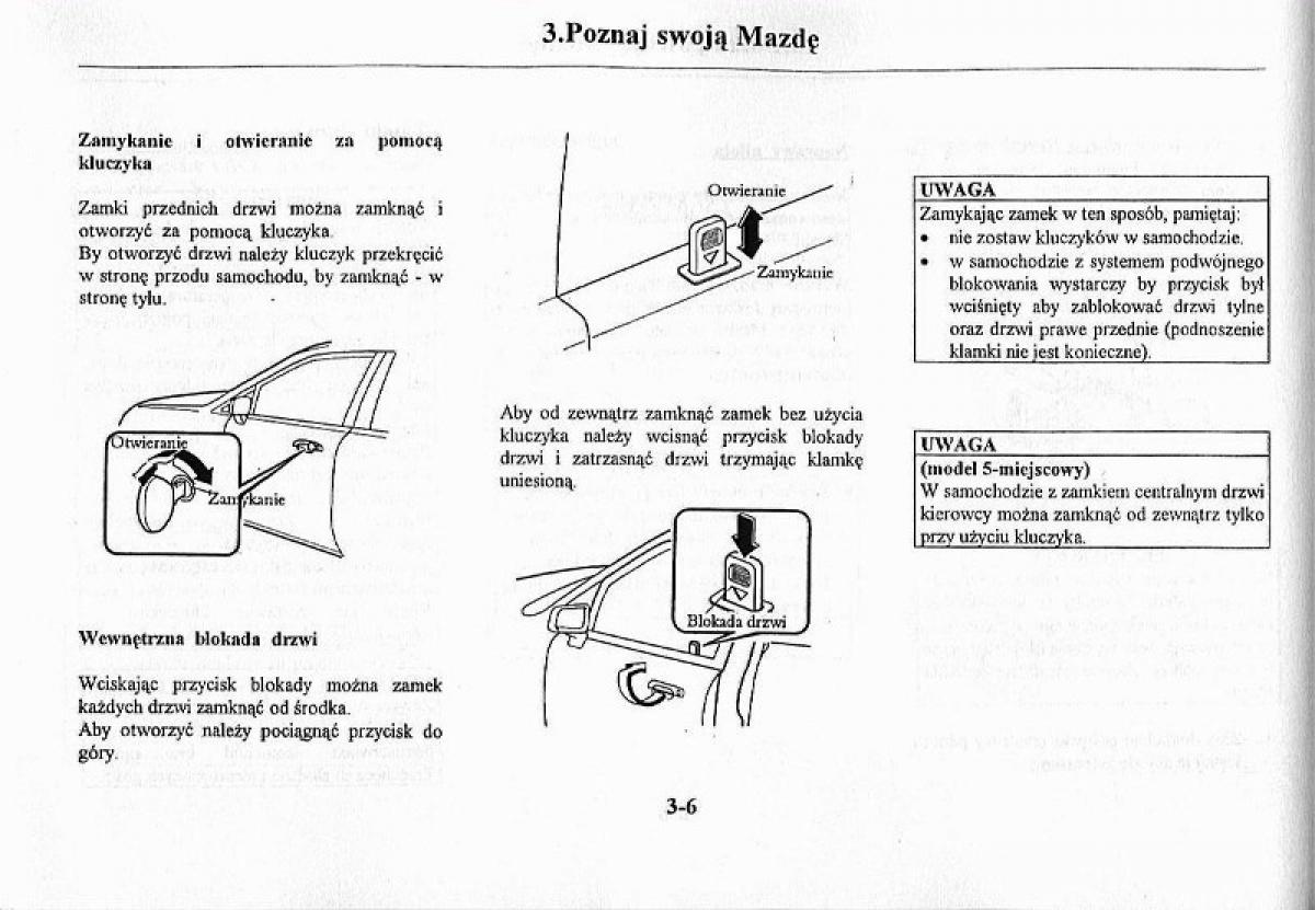 Mazda Premacy I 1 instrukcja obslugi / page 75