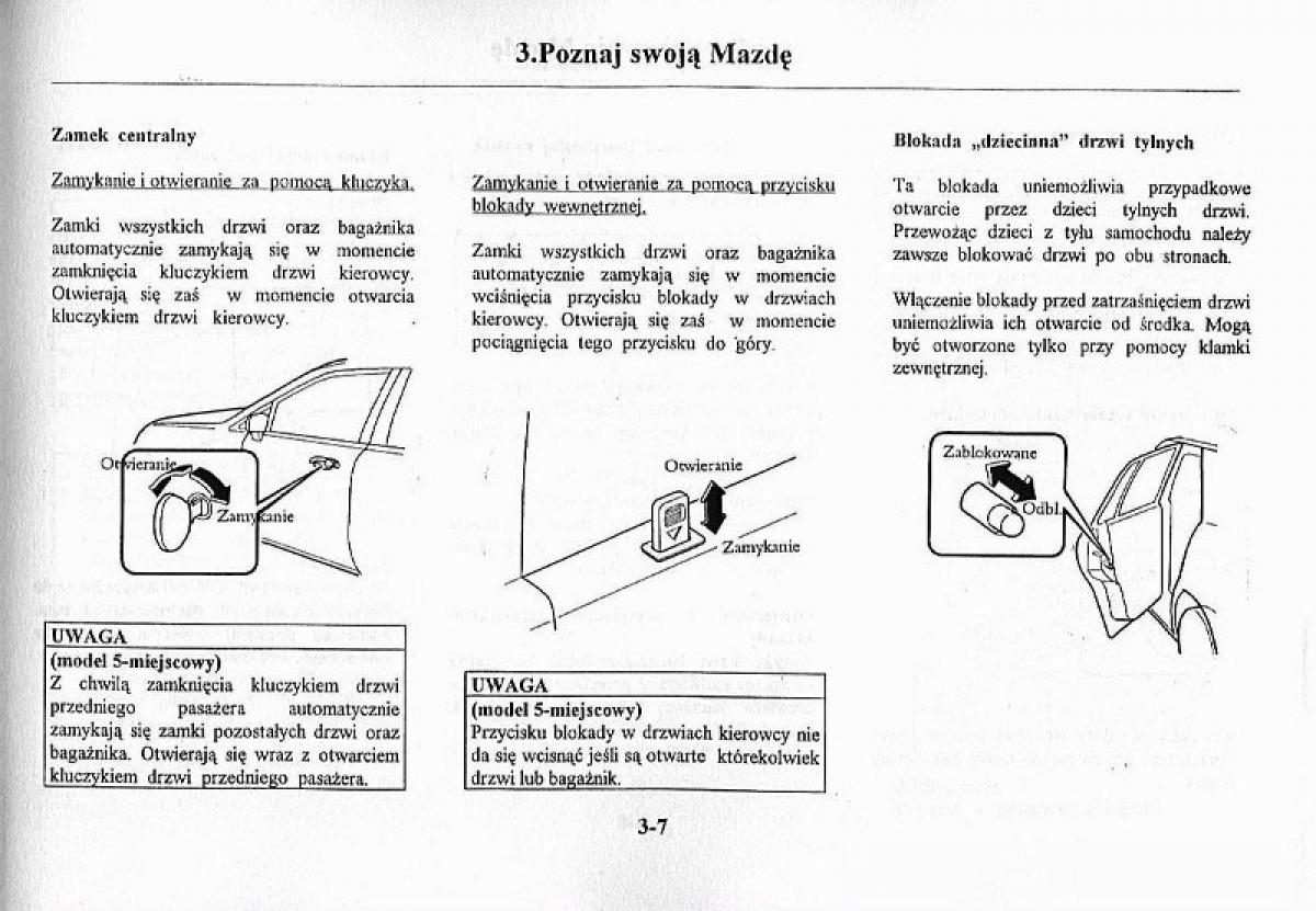 Mazda Premacy I 1 instrukcja obslugi / page 76