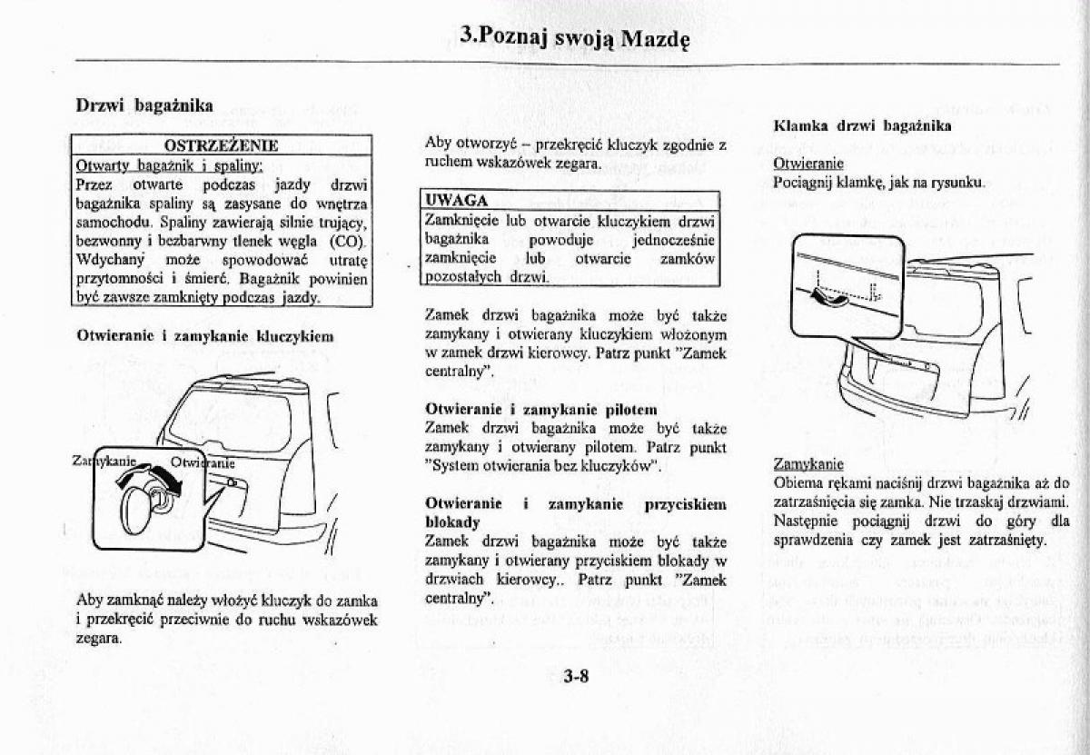 Mazda Premacy I 1 instrukcja obslugi / page 77