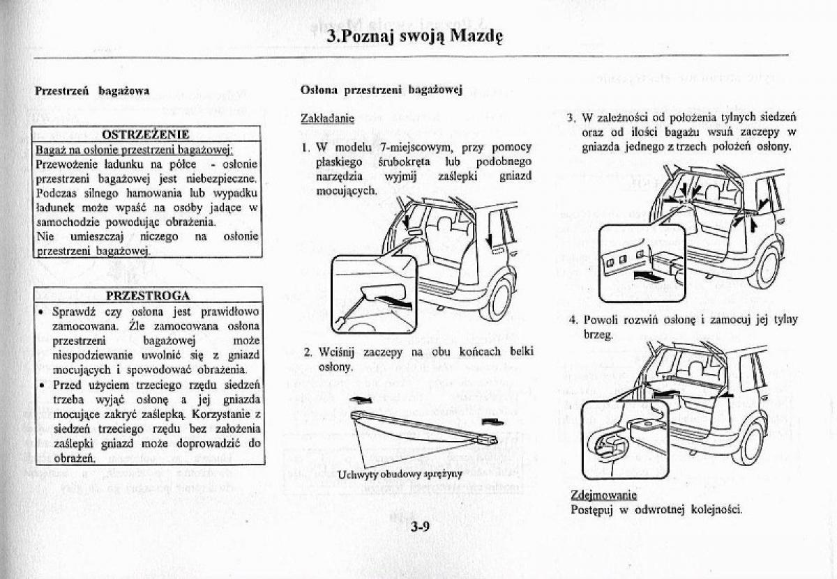 Mazda Premacy I 1 instrukcja obslugi / page 78