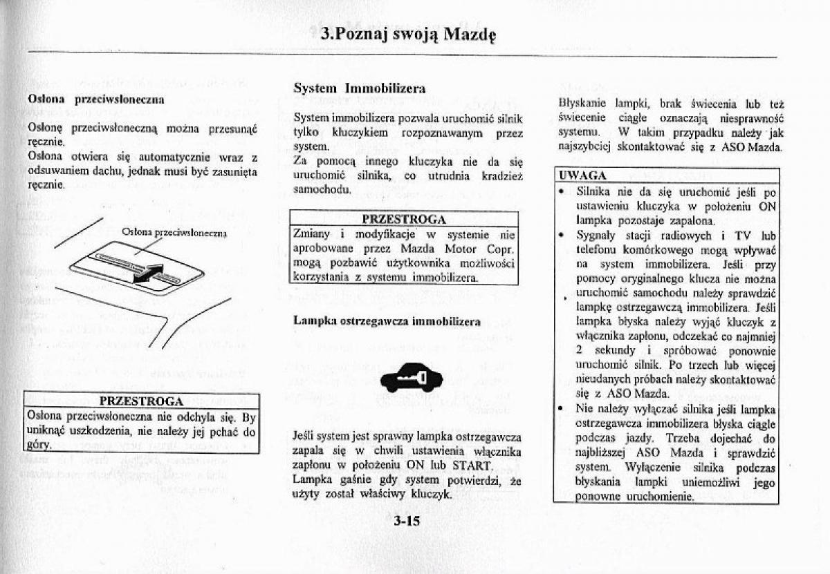 Mazda Premacy I 1 instrukcja obslugi / page 84