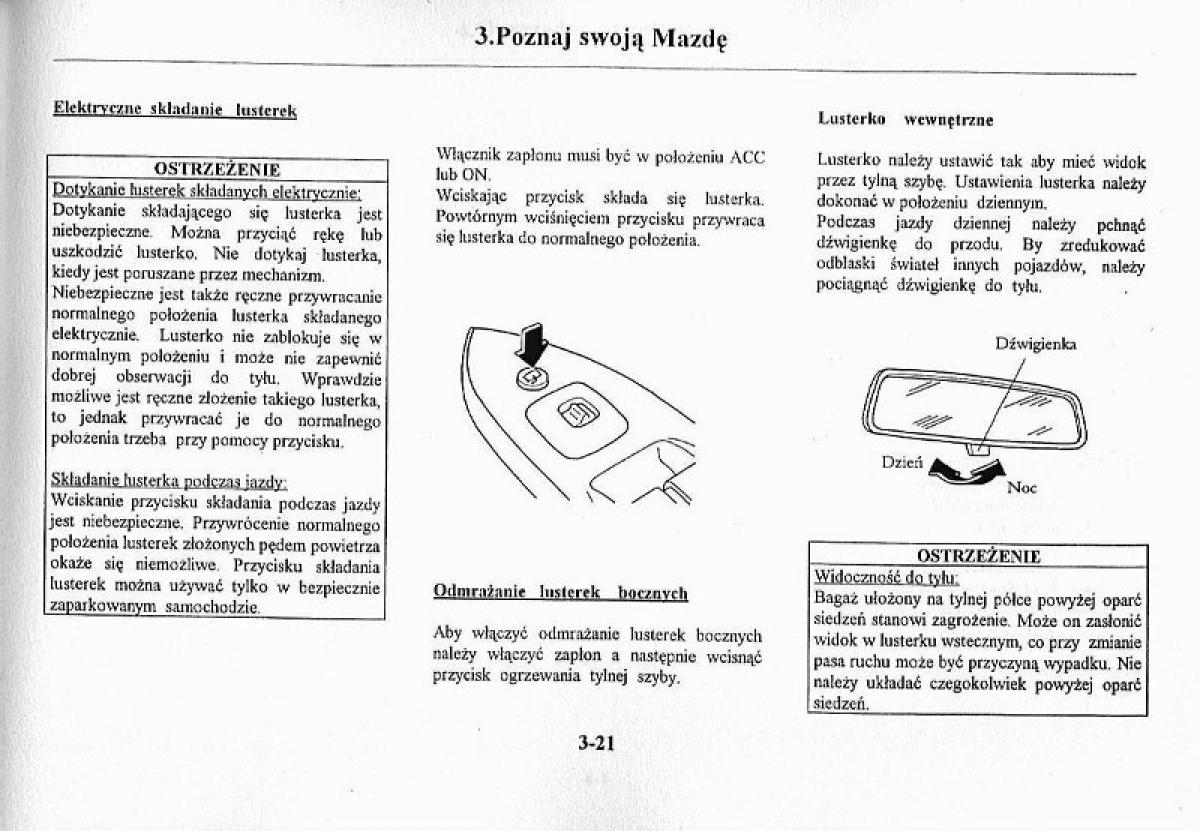 Mazda Premacy I 1 instrukcja obslugi / page 90