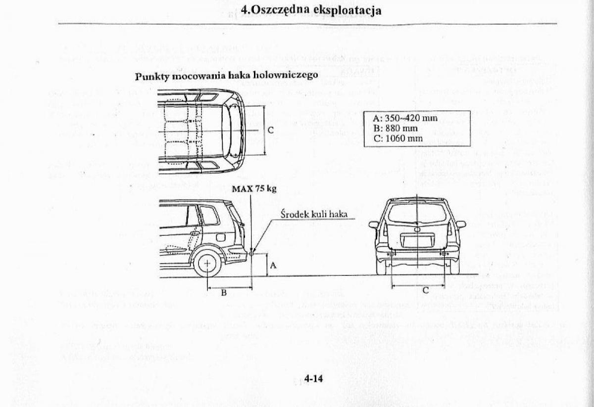 Mazda Premacy I 1 instrukcja obslugi / page 104