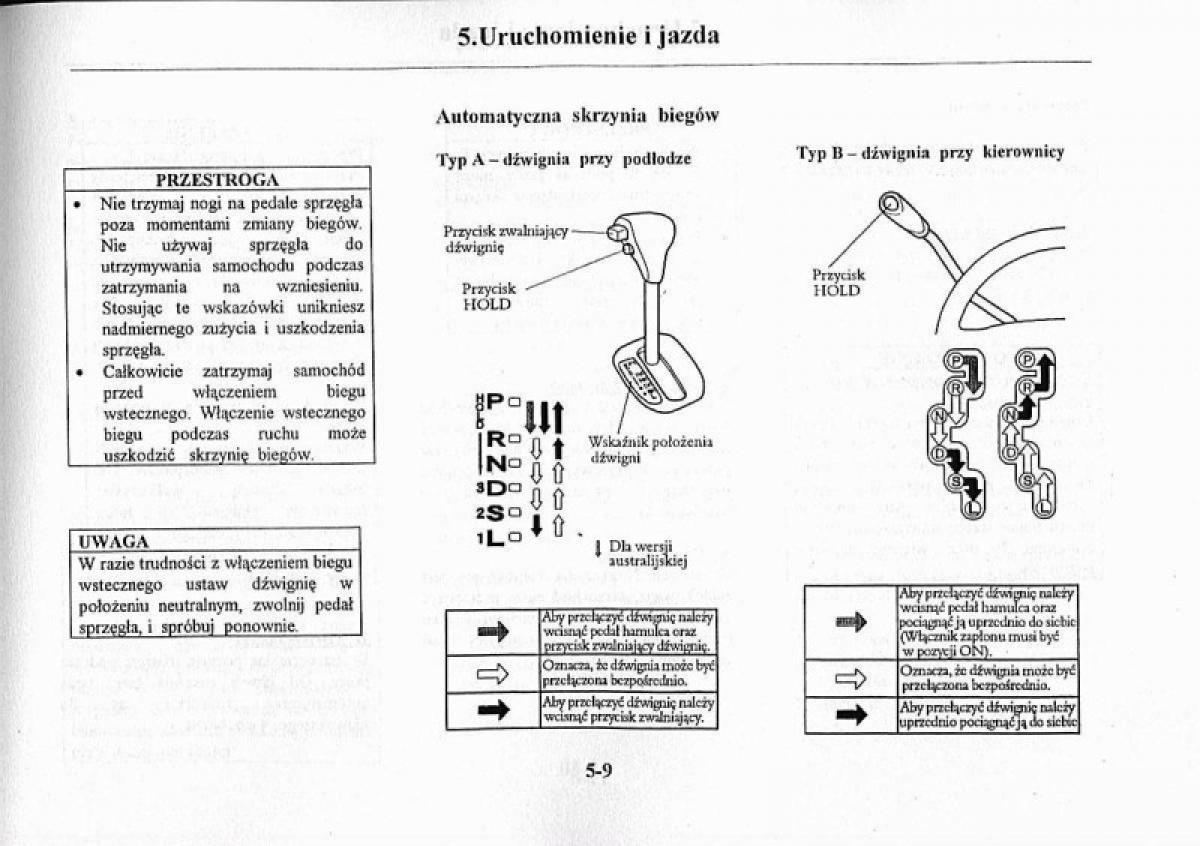 Mazda Premacy I 1 instrukcja obslugi / page 115